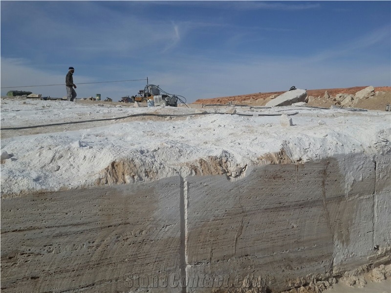 Jarghouye Isfahan White Travertine quarry