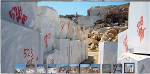 Marmara Semi White Marble Quarry