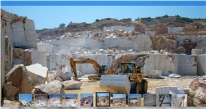 Marmara Semi White Marble Quarry