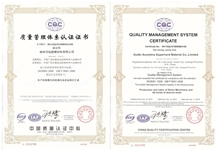 Quality Management system certificate