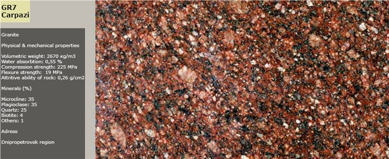 GR7 Rosso Carpazi Granite Quarry