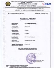 Certificate of Analisys