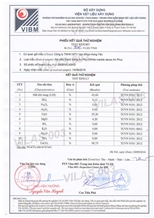 CHEMICAL TEST REPORT - White Marble Stone An Phu