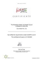 BizSAFE Certificate