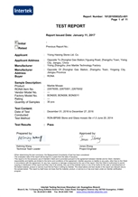 RONA Products Test Report