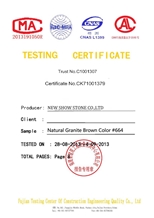 Testing Report of G664 Granite