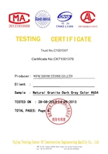 Testing Report of G654 Granite