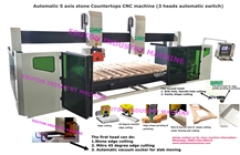 5 Axis Automatic Stone Countertops CNC Bridge Cutting Machine