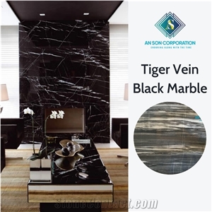 Big Promotion For Tiger Vein Black Marble