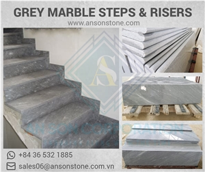 Polishing Grey Steps Stone Stairs