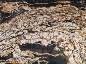 Magma Black Granite Juparana Magma Gold Granite