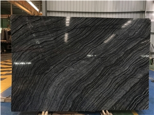 Black Marble Antiquity Wood Grain Slab