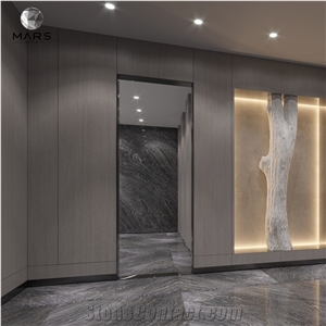 China Black Wood Vein Marble Stone For Floor and Wall