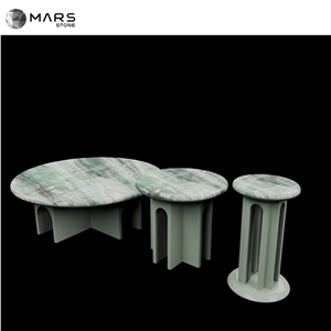 Factory Green Quartzite Patagonia Green Table & stool