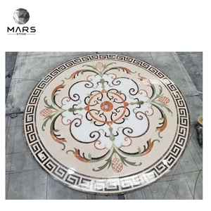 Factory Price Round Square Polished Floor Waterjet Marble