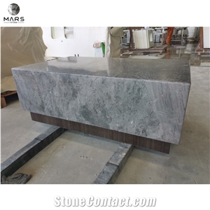 Grey Marble Table with Wood Base Nordic Marble Dining Table