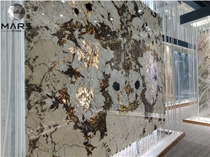 Interior Wall light Transmitting Stone Design SnowFoxGranite
