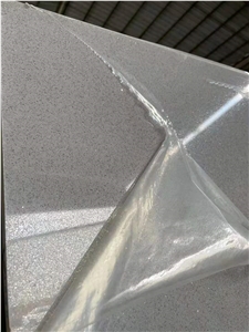 kitchen counter top sparkle grey color quartz slab 