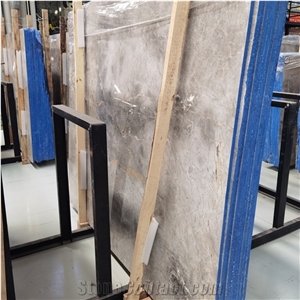 Natural Grey Marble Flooring And Backfround Wall Decoration