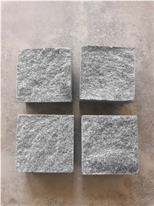 G654 Grey Granite cube, Cobble Stone