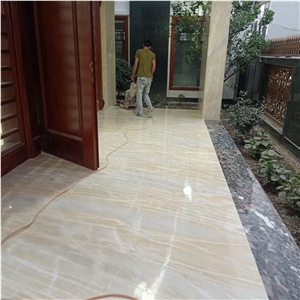 Yellow Veins Marble Block Slab Tile From Vietnamstone
