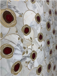 marble mosaic floor medallion thassos carpet marble pattern