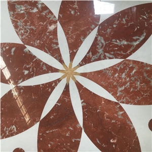 round marble waterjet floor medallion rosso alicante carpet 