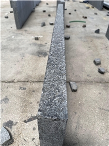 Thermal Top and Side Black Granite Stone Deck Stair