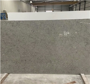 Artificial Engineered Calacatta Grey marble Quartz Slab Tile