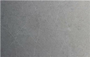 Artificial Engineered Pure Grey marble Quartz Slab Tile