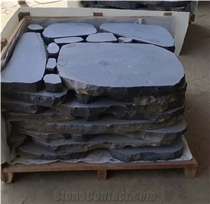 China Hainan Black Basalt Bluestone Lavastone Round Steppers