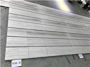 China Wooden White Marble Tiles For Wall Cladding Decoration