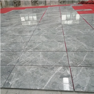 Sliver mink grey marble polished slab floor tile
