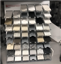 Quartz and Porcelain Sample Table Display Rack