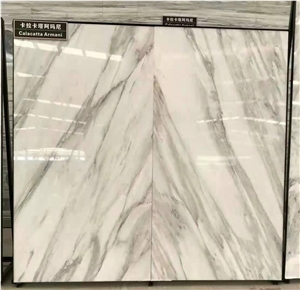 Italy Carrara Armani Marble White Polished Floor Tiles