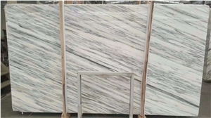 Italy Carrara Armani Marble White Polished Wall Cladding 