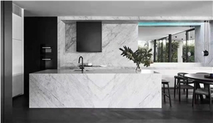 Italy Carrara White Marble Polished Kitchen Countertops