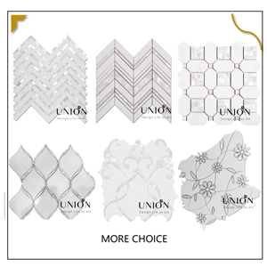 Marble Mother Of Pearl Mosaic Design Carrara Marble Tiles