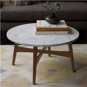 White Marble Table top white coffee top Cafe top home table