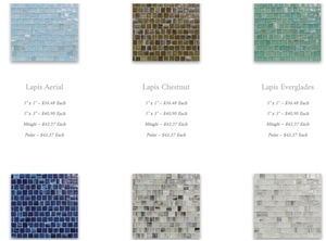 Lapis Glass Mosaic Tiles