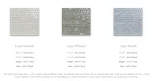 Lapis Glass Mosaic Tiles
