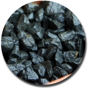 crushed black basalt stone chips