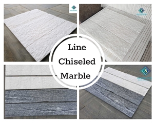 Hot Sale Hot Deal For Line Chiseled Marble Wall Panel