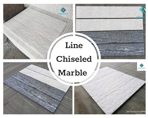 Hot Sale Hot Deal Line Chiseled Marble For Wall
