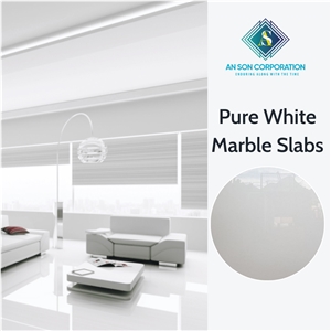 Vietnam Pure White Marble Slabs For Wall Or Flooring 