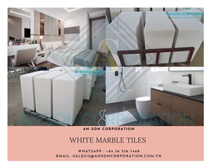 Vietnam white marble Marble Polished Floor Covering Tiles