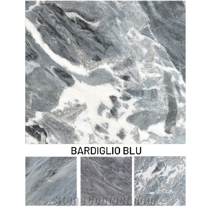 Grey Bardiglio Marble-Sky Blue Marble