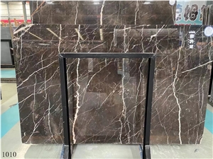 China Imperial Royal Brown Gold Marble Slab Tile