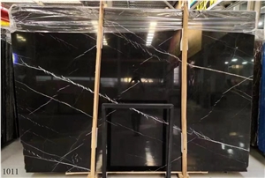 China Nero Marquina Marble Mosa Classico Black With Vein