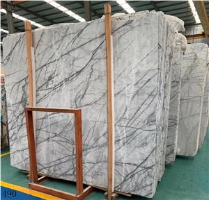 China Winter Slab River Snow Cold Marble For Countertop Use